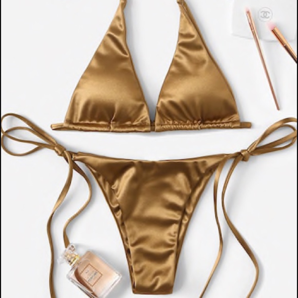 Silky Satin Bathing Suit 2 piece
